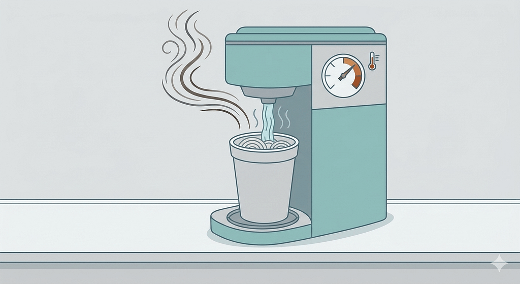 コーヒーメーカーのお湯で作るカップラーメンと、温度不足やコーヒーの匂い移りなどの注意点