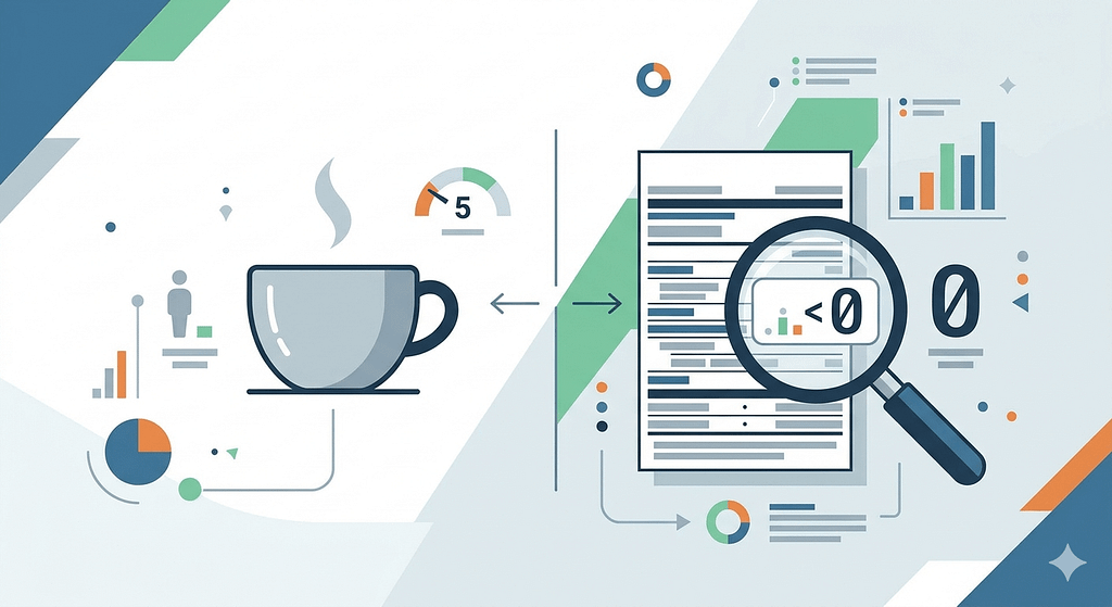 ブラックコーヒーの実際のカロリーと食品表示法におけるゼロカロリーの基準の図解