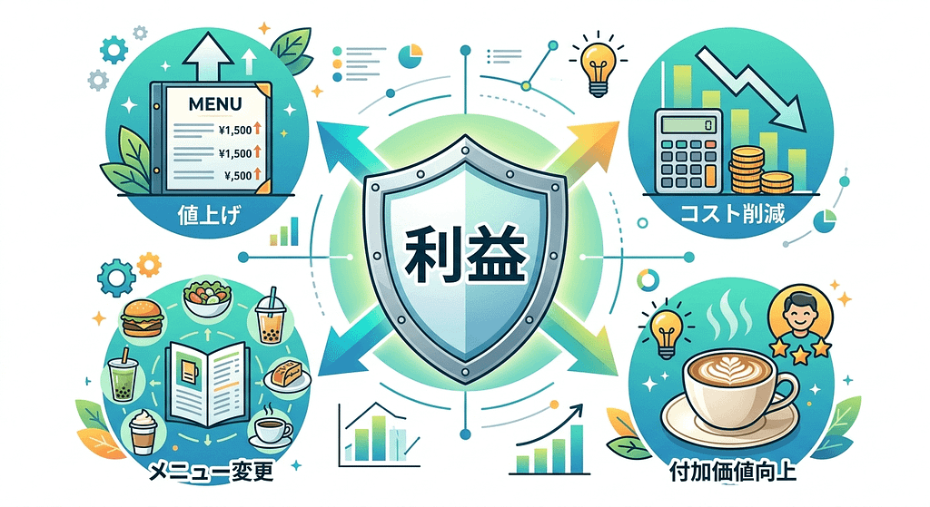 コーヒー豆価格高騰時代に利益を守る対策(値上げ、コスト削減、付加価値向上、メニュー変更)