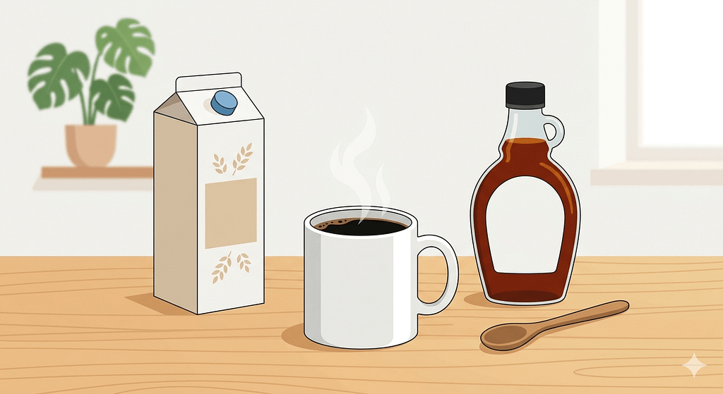 カロリーゼロシロップや植物性ミルクを使った太らないコーヒーの飲み方