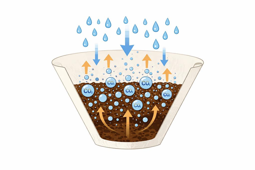 コーヒー 蒸らし 仕組み ガス抜き 炭酸ガス