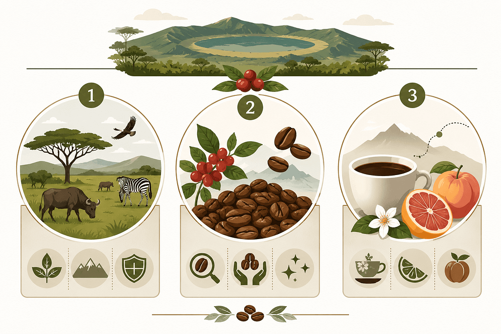 ンゴロンゴロコーヒーが注目される3つの理由の図解